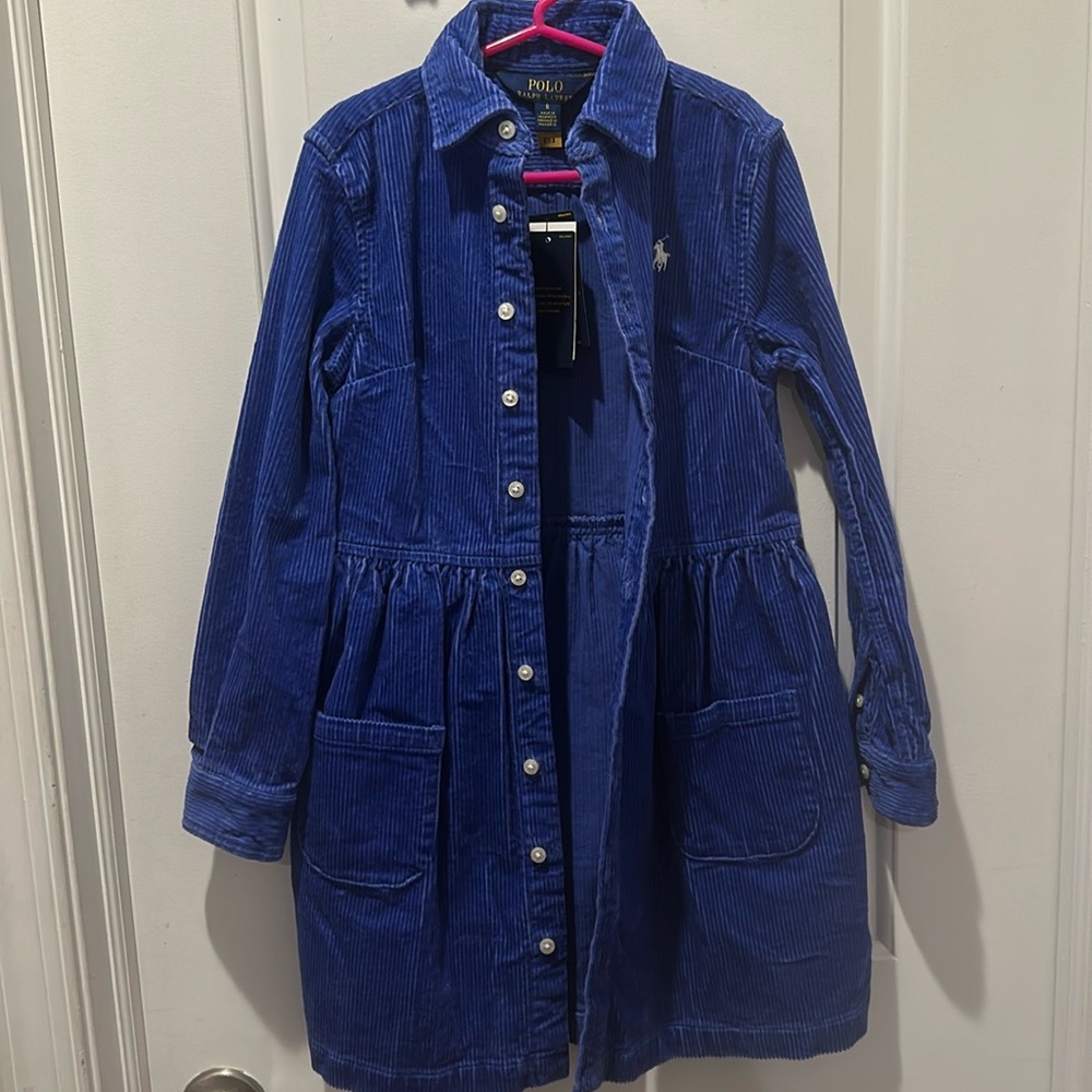 Corduroy blue Ralph Lauren dress for girls size 8️⃣ brand new, never worn.